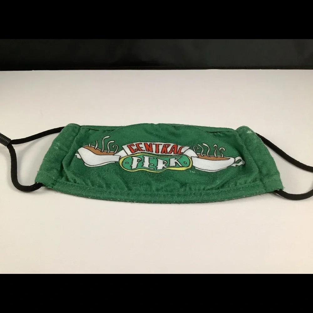 Vintage 90s FRIENDS Green Central Perk Face Mask OS